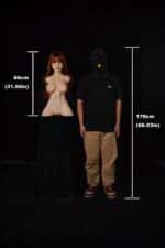 60cm (2ft) Ultra Lightweight Silicone Sex Torso 663# with Head Miko (1)