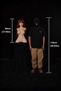 60cm (2ft) Ultra Lightweight Silicone Sex Torso 663# with Head Miko (1)