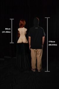 60cm (2ft) Ultra Lightweight Silicone Sex Torso 663# with Head Miko (2)