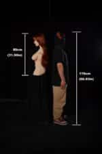 60cm (2ft) Ultra Lightweight Silicone Sex Torso 663# with Head Miko (3)