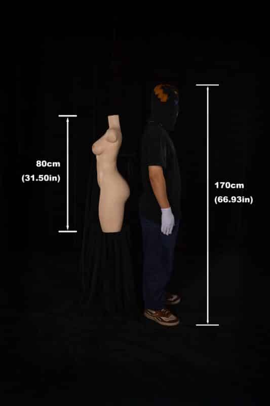 Torso sexual de silicona ultraligero de 80 cm (2 pies 7 pulgadas) 882#