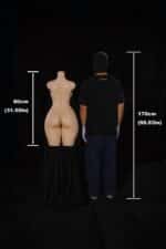 Torso sexual de silicona ultraligero de 80 cm (2 pies 7 pulgadas) 882#