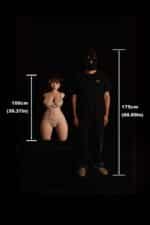 Torso sexual de silicona ultraligero de 80 cm (2 pies 7 pulgadas) 883# con cabeza Fukada