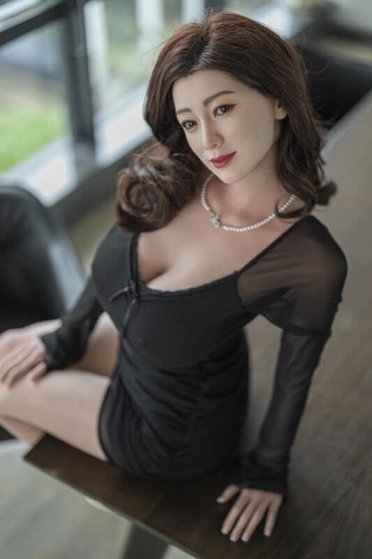 148cm (4ft10) J Cup Full Silicone Sex Doll Hao with Movable Jaw (7)