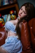 Muñeca sexual de silicona completa de 85cm (2ft9) con copa G QingWen y mandíbula móvil (14)