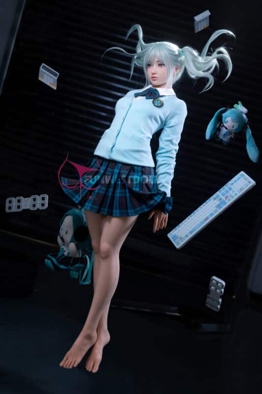 Amy 159cm (5ft2) A Cup Real Skin Texture Full Silicone Sex Doll (1)