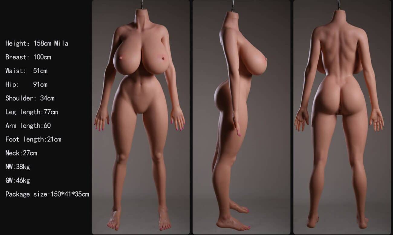 158cm 5ft2 P Cup Full Silicone Sex Doll Mila With Movable Jaw 1