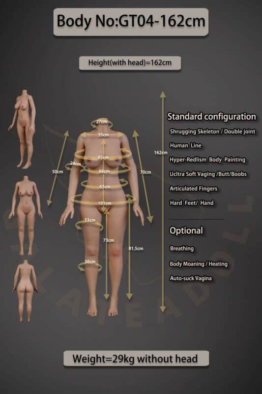 162cm 5ft4 Gt04 Full Silicone Sex Dolljs062 23