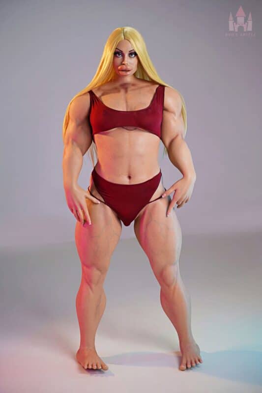 160cm 5ft3 B Cup Muscular Full Silicone Sex Doll Zahra Head S20 4