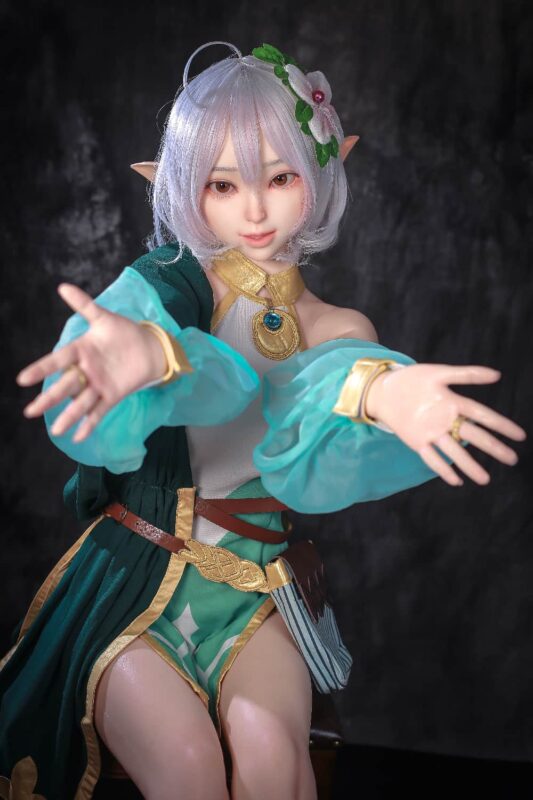 148cm 4ft10 B Cup Full Silicone Anime Elf Sex Doll Layla 17
