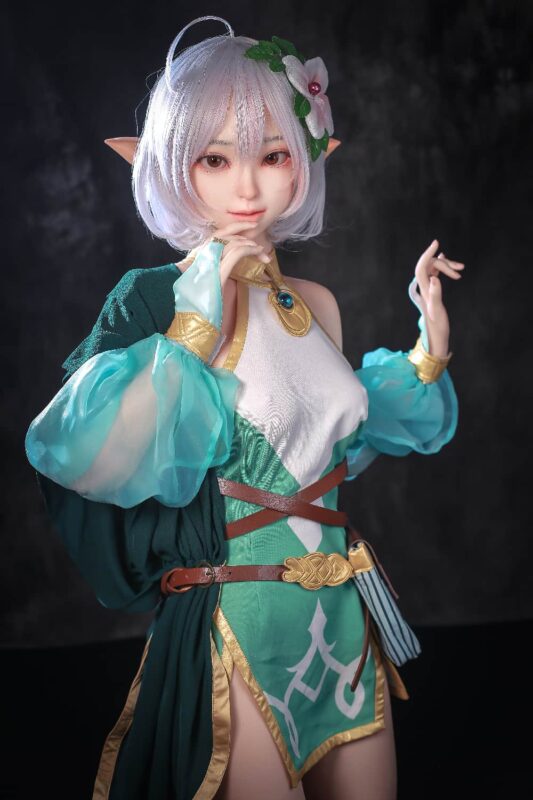 148cm 4ft10 B Cup Full Silicone Anime Elf Sex Doll Layla 26