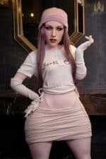 148cm 4ft10 B Cup Shemale Sex Doll Amelia Silicone Head Penis With Skeleton S14 3