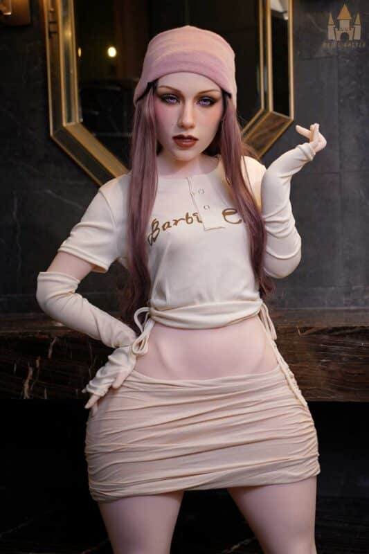 148cm 4ft10 B Cup Shemale Sex Doll Amelia Silicone Head Penis With Skeleton S14 3
