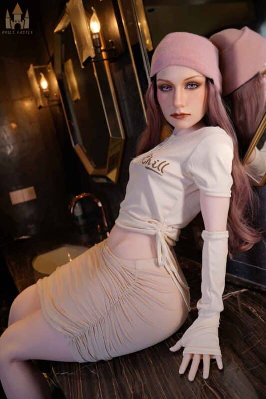 148cm 4ft10 B Cup Shemale Sex Doll Amelia Silicone Head Penis With Skeleton S14 5