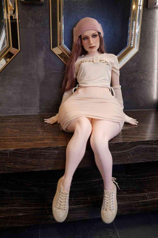148cm 4ft10 B Cup Shemale Sex Doll Amelia Silicone Head Penis With Skeleton S14 7