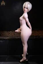 148cm 4ft10 B Cup Shemale Sex Doll Sophia Silicone Head Penis With Skeleton S16 19