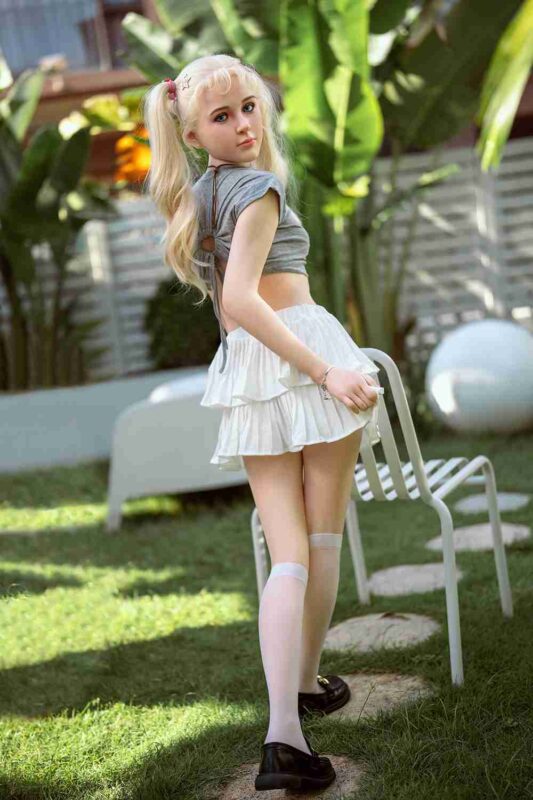 150cm 4ft11 A Cup Full Silicone Sex Doll Monica In Stock 22
