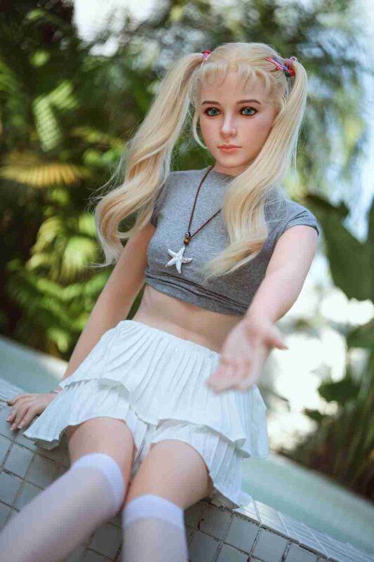 150cm 4ft11 A Cup Full Silicone Sex Doll Monica In Stock 26